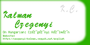 kalman czegenyi business card